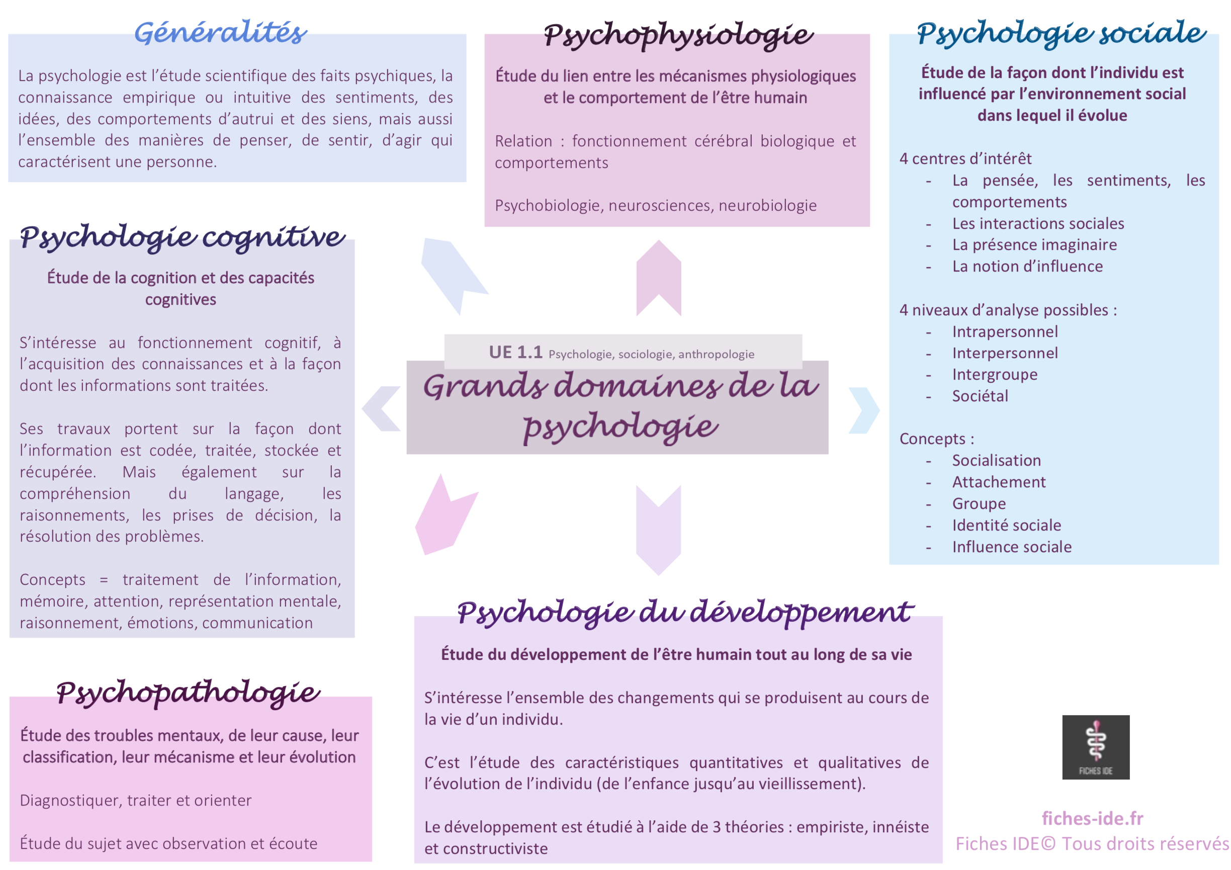 grands domaines de la psychologie