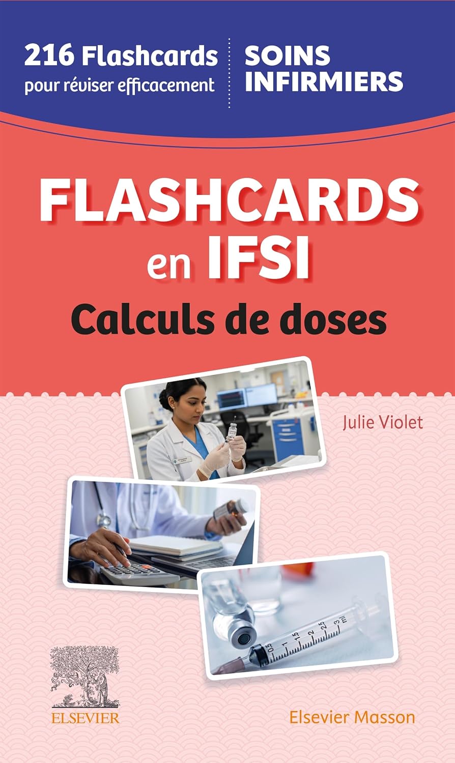 Couverture du livre Flashcards calculs de doses